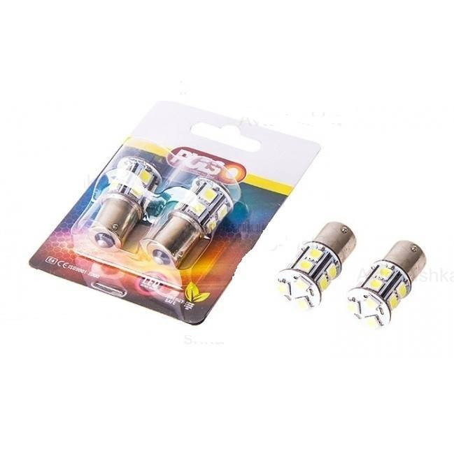 Лампи PULSO/габаритні/LED S25/BAU15s/13 SMD-5050/12v/Yellow/поворот/1 конт.-LP-25134 (15/15