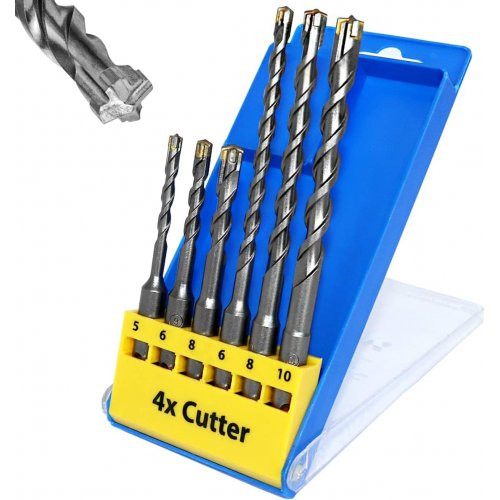 Набір бурів S&R Meister 4X Cutter HSS SDS-plus 6 шт-211241006