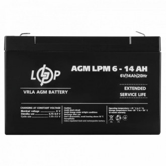 Акумулятор AGM LPM 6V - 14 Ah-[articul]