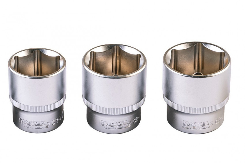 Набір насадок торцевих MASTERTOOL CRV 1/2" 8-19 мм тріскачка 72Т 11 шт 78-1311-78-1311