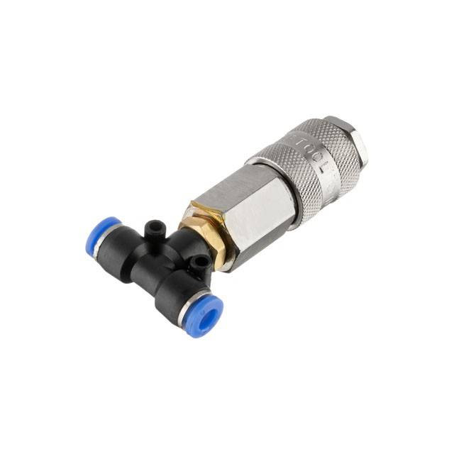 Трійник на шланг 6мм та швидкороз'ємне з'єднання до набору для продувки кабіни вантажних авто INTERTOOL PT-1866-PT-1866