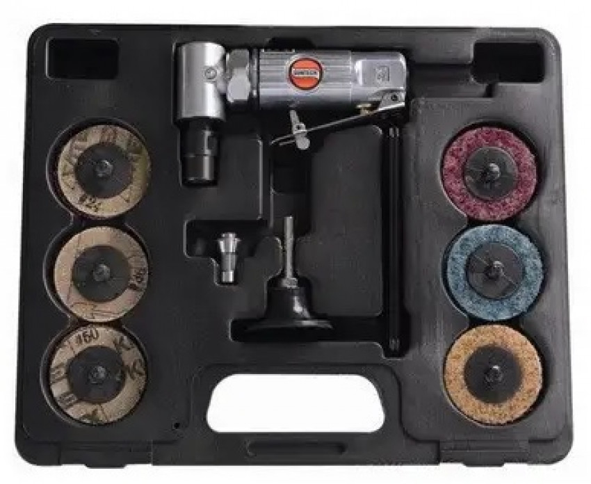 Пневмошліфмашина Suntech SM-562K Mini, 22000 об/хв, 1/4",вхід 1/4",шланг 3/8",113л/хв, 6,2Бар, набір-