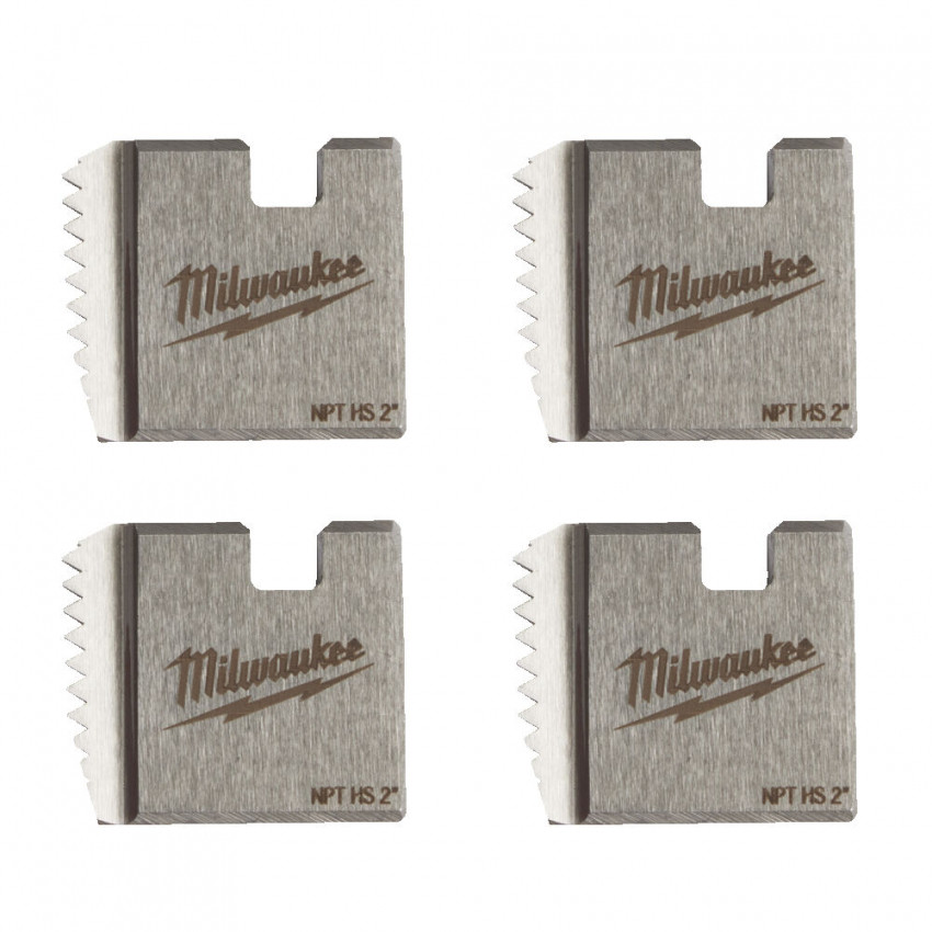 Плашки для нарізання різблення MILWAUKEE, FPTD 2" NPT HS (4шт) (для M18 FPT)-48361112