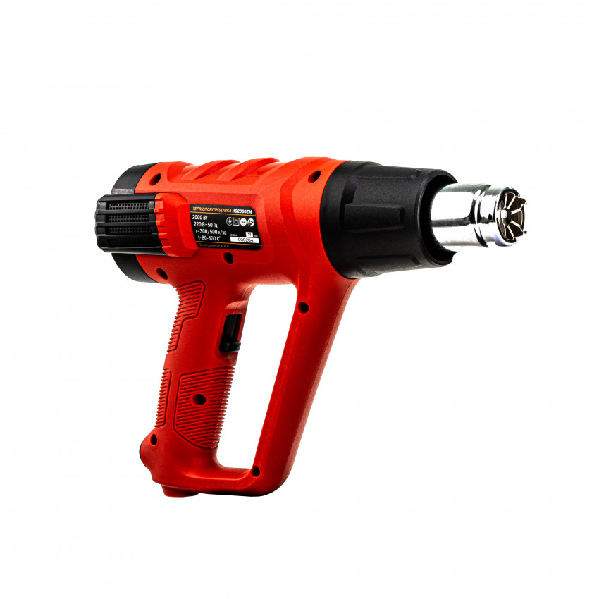 Термоповітродувка HG2000EM, 2000Вт, 80-600С, 300/500л/хв, LCD-дисплей-HG2000EM