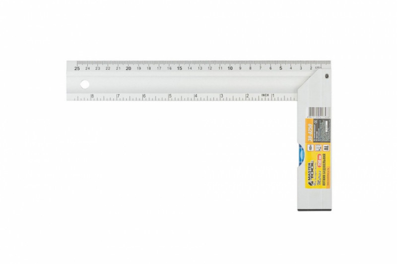 Кутник будівельний MASTERTOOL 250 мм AL-AL капсула 0.5 мм/1 м 30-4250-30-4250