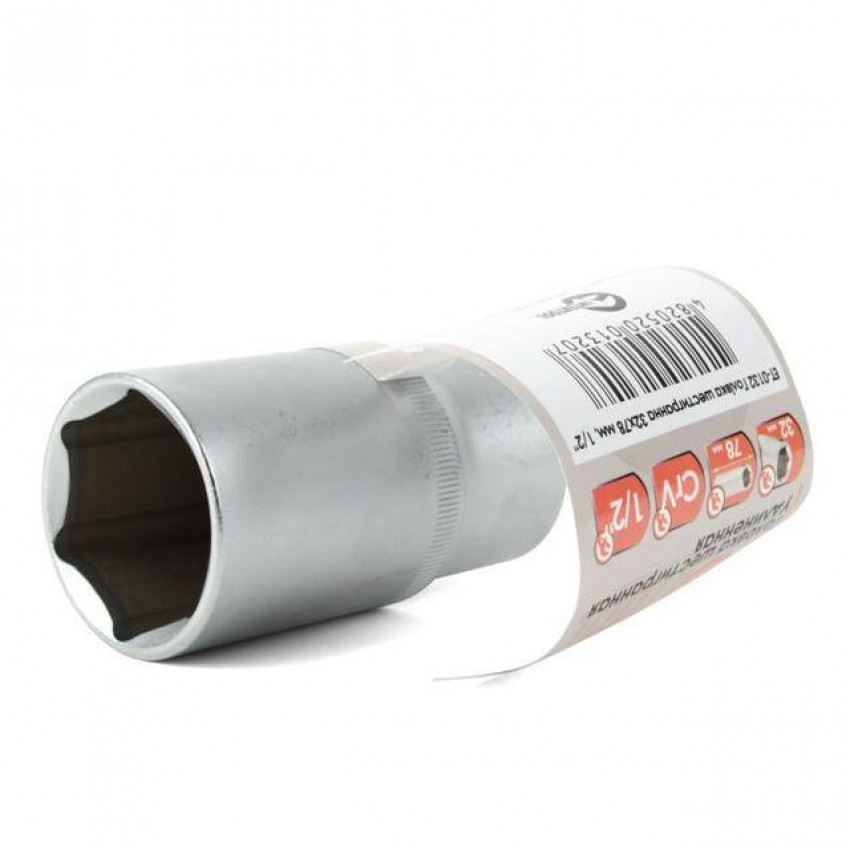 Головка шестигранна подовжена 1/2", 32×78 мм, Cr-V, STORM INTERTOOL ET-0132-ET-0132