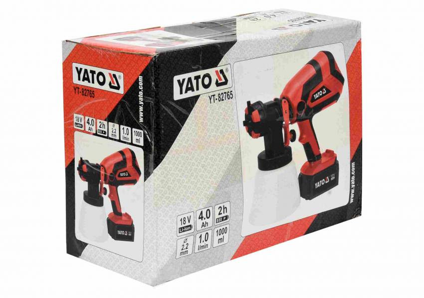 Пульверизатор акумуляторний YATO Li-Ion 18 В 4 Агод 1 л/хв бачок- 1 л сопло Ø2.2 мм-YT-82765
