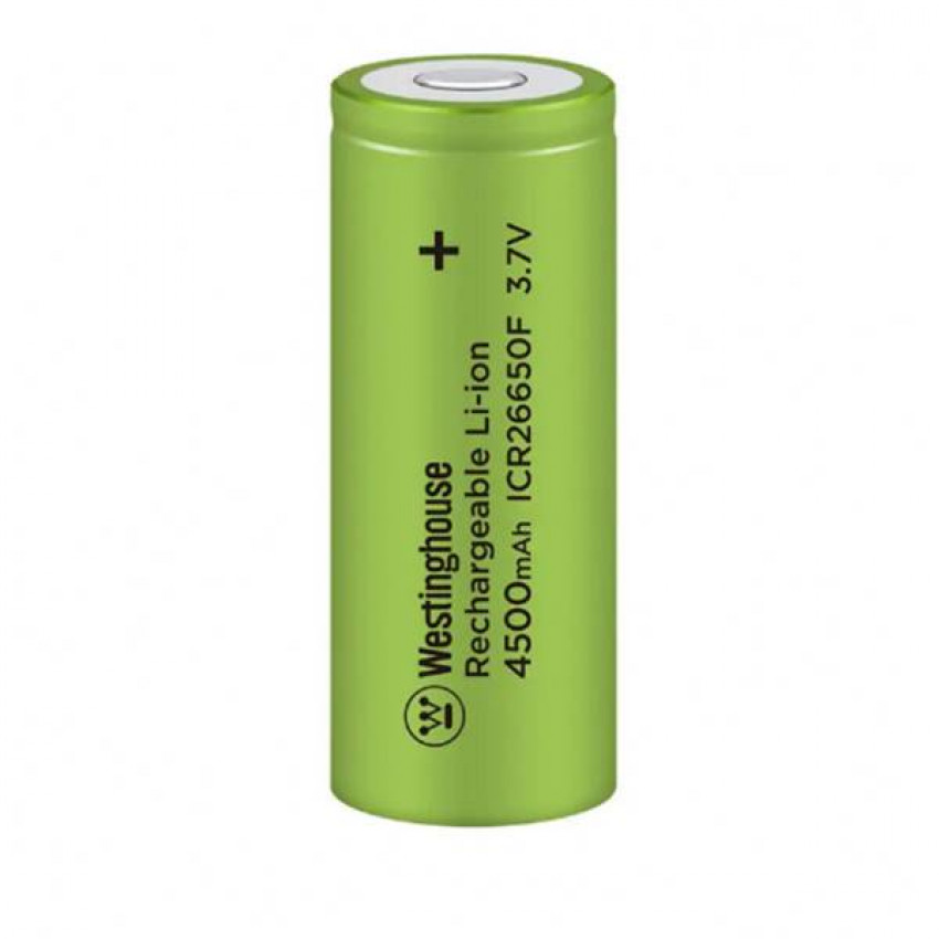 Акумулятор літій-іонний Westinghouse Li-ion ICR26650, 3,7V, 4500mAh, 0.5-1С 1шт-ICR26650FH-4500