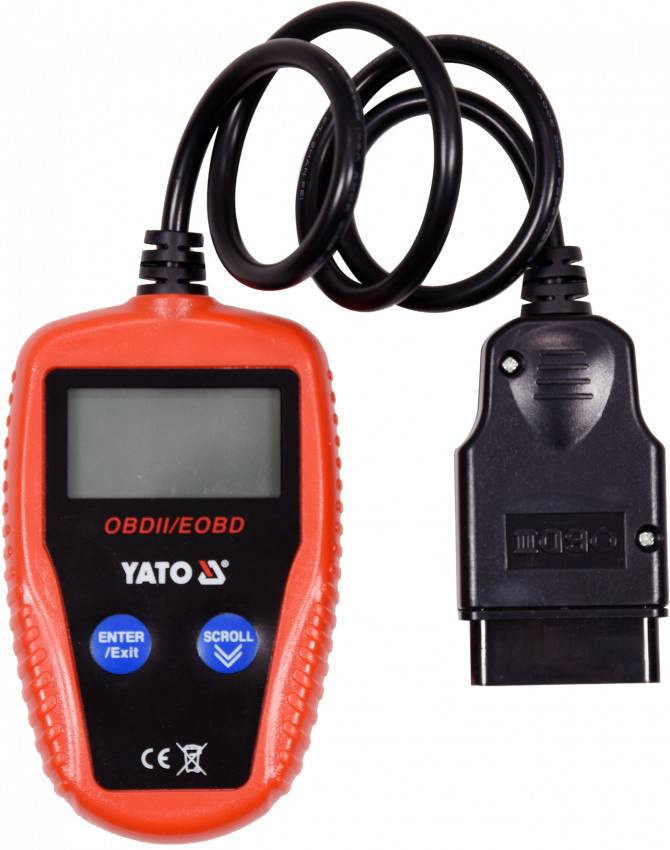 Тестер діагностичний OBD2 автомобіля YATO з LCD-дисплеєм-YT-72977