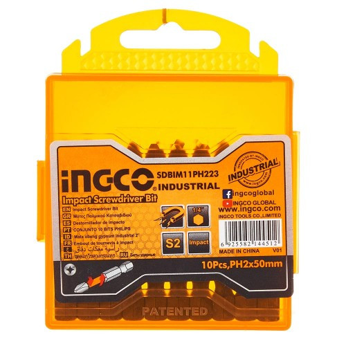 Побутові ударні S2 PH2×50 мм, 10 шт. INGCO INDUSTRIAL-SDBIM11PH223