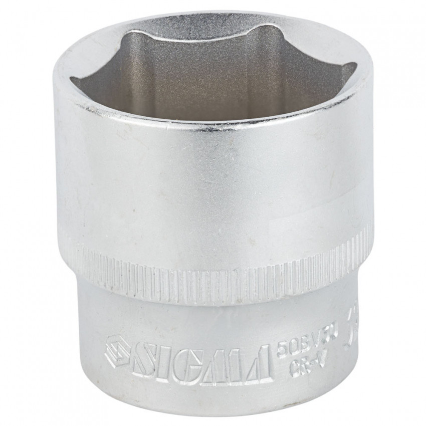 Насадка шестигранна коротка 1/2" 32мм CrV mid Sigma (6071321)-6071321