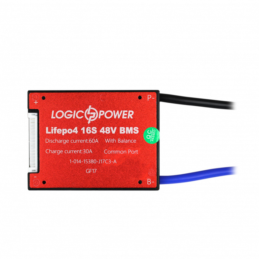 BMS плата LP LiFePO4 48V 16S Dis 60A Ch 30A-