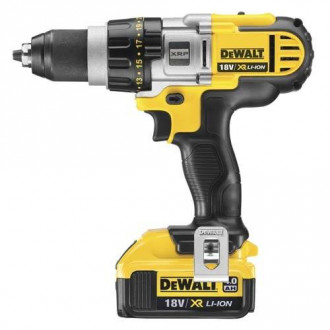 Дриль/шуруповерт DeWalt, XR Li-Ion, 18V, 2 акумулятори 4 А/год, 80 Нм, патрон 1.5-13 мм, вага 2,4 кг,-[articul]