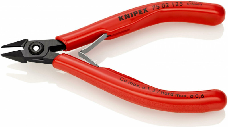 Кусачки бокові для електроніки KNIPEX 75 02 125 SB-75 02 125 SB