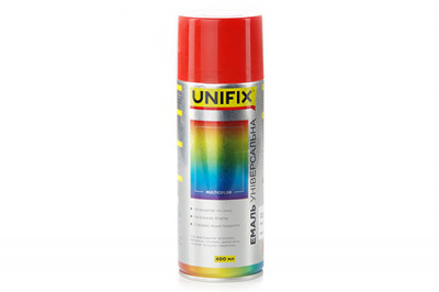 Емаль акрилова універсальна RAL 3020 Червоний гл. 400мл UNIFIX-[articul]