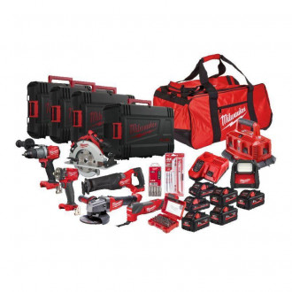 Набір інструментів акумуляторних MILWAUKEE, M18PP8B-586P (зарядний прситрій M12-18 FC, зарядний прситрій M1418 C6. 2 акумулятори-[articul]