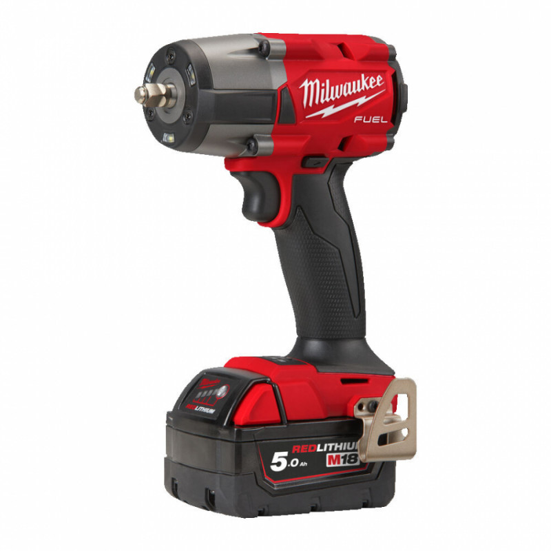 Гайкокрут акумуляторний безщітковий 3/8'' MILWAUKEE, M18 FMTIW2F38-502X, 813Нм, з кільцем (зарядний пристрій M12-18 FC, 2 акумул-4933479405