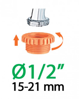 Адаптер 1/2&quot;-3/4&quot;В для конектора поливального шлангу бл.