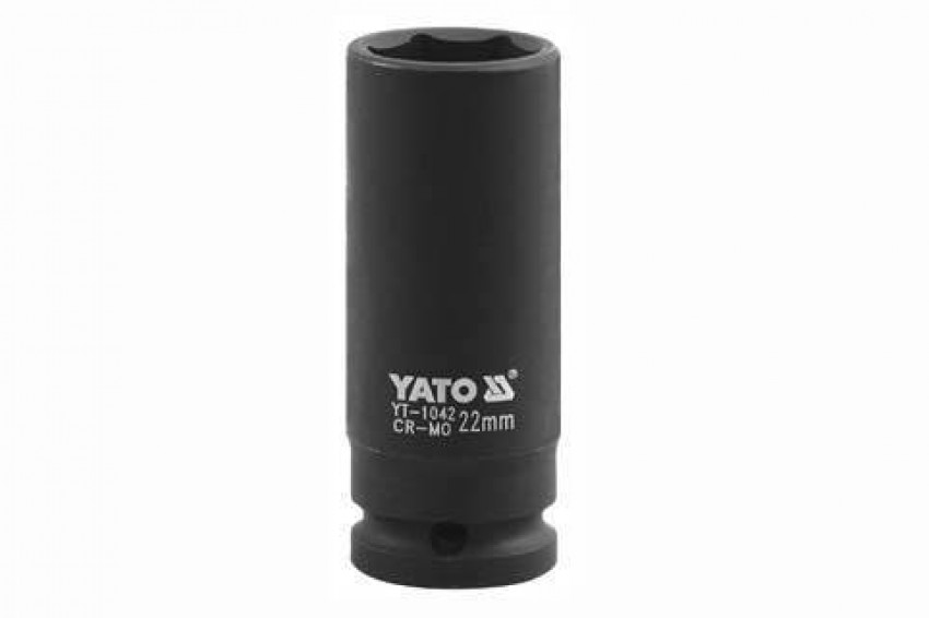 Головка торцева ударна YATO глибока 6-гранна з квадром. 1/2", М = 29мм, l = 78мм, [10/40]-YT-1049