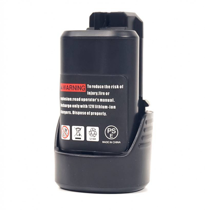 Акумулятор PowerPlant для шуруповертів та електроінструментів BOSCH GD-BOS-10.8(B) 12V 2Ah Li-Ion-DV00PT0002