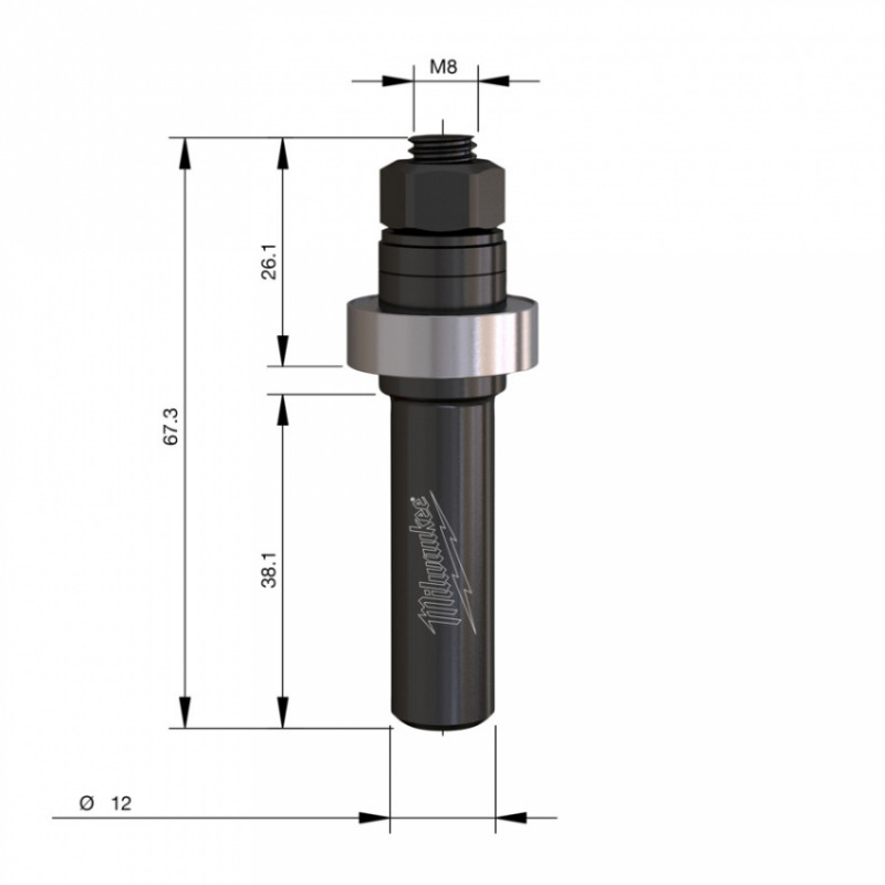 Оправлення фрези дискової пазової ТСТ C3 MILWAUKEE, 67,5мм, S12-4932500983