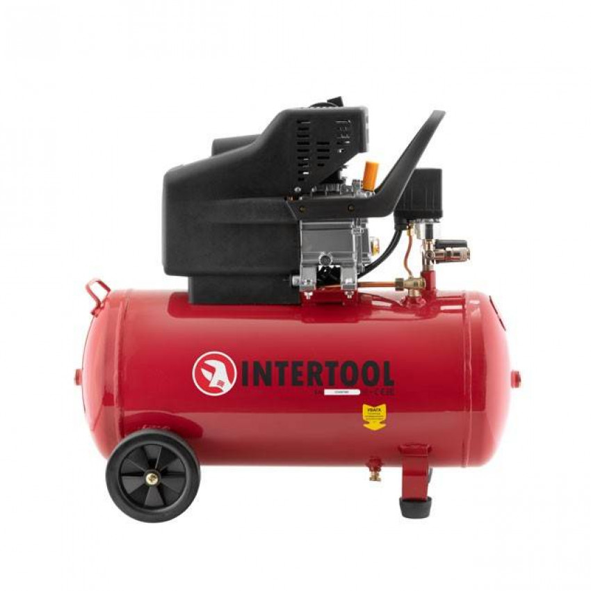 Компресор 50 л, 1500 Вт, 220 В, 8 aтм, 206 л/хв INTERTOOL PT-0003-PT-0003