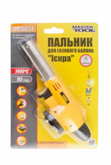 MasterTool Пальник для газового балона з п'єзопідпалом &quot;Іскра&quot;, 1400*С, Арт.: 44-5034