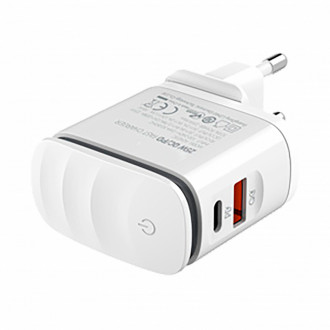 Зарядка для телефона LogicPower 25W (Type-C+USB) QC3.0 PD + кабель (Type-C to Type-C)