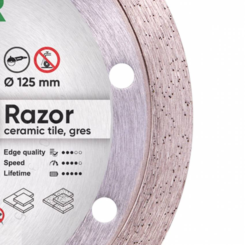 Круг алмазний вiдрiзний 1A1R 125x1,6x10x22,23 Razor-11115062010