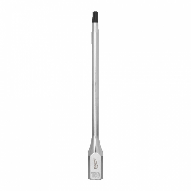 Головка торцева хромована 1/4'' MILWAUKEE подовжена з бітою Torx, T30-4932500443