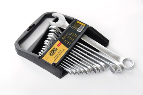 Набір ключів рожково - накидних CrV 6-22мм (12шт) СИЛА-201140