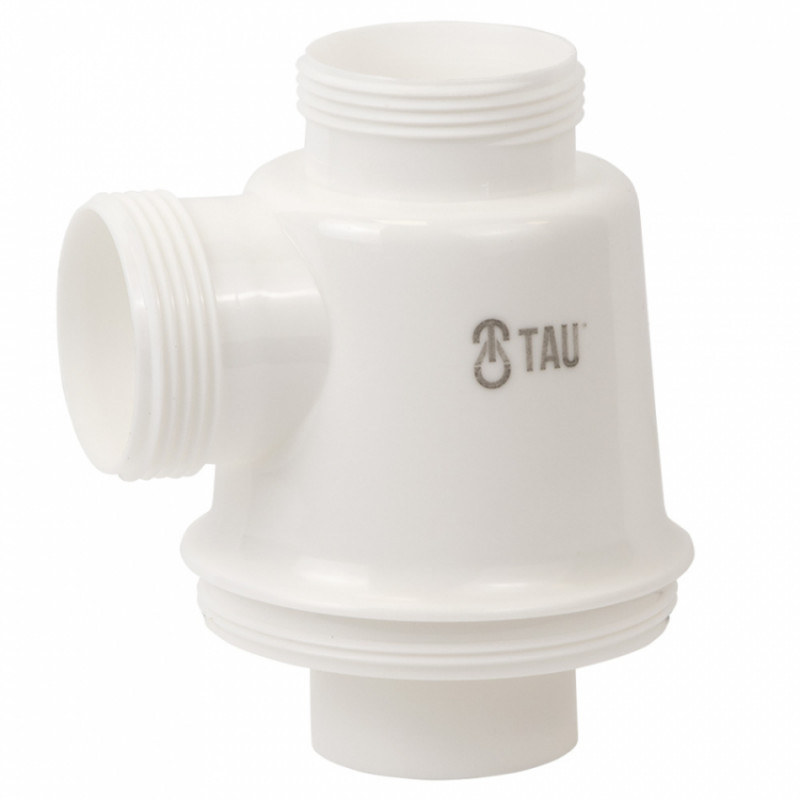 Сифон для кухонної мийки з нержавіючим випуском 3½" квадратним переливом і гнучким відведенням Ø40/50мм TAU (9842531)-9842531