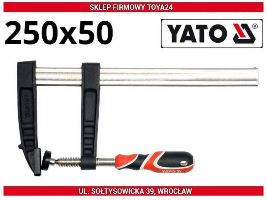 Струбцина YATO. L=250 мм, h=50 мм [12/48]-YT-6443