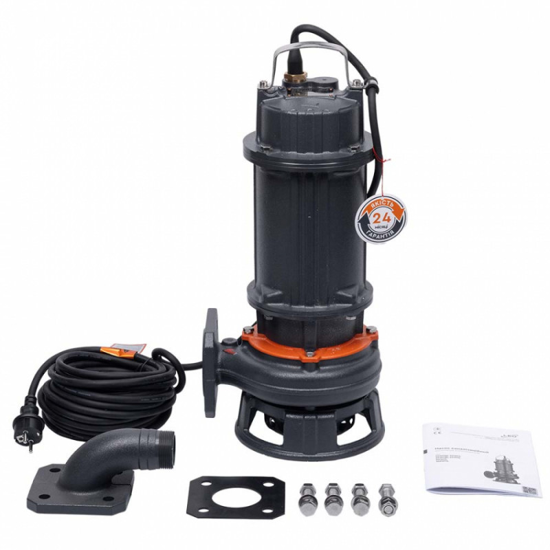Насос каналізаційний 1.5кВт Hmax 22м Qmax 417л/хв LEO 3.0 50WQD8-20-1.5F (773813)-773813