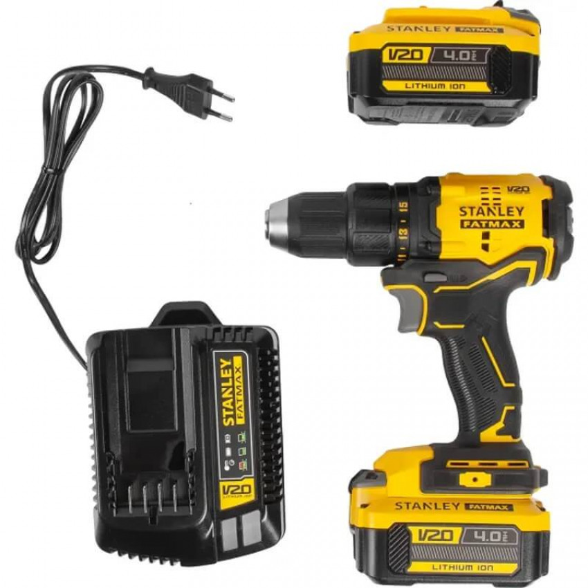 Дриль-шурупокрут безщітковий акумуляторний STANLEY FATMAX SBD710M2K-SBD710M2K