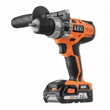 Акумуляторна дриль-шурупокрут 18В(2x2.0A*ч,зар.пристрій 40хв,Øсверд.45/13/14,50Нм,450-1800об/х,кейс)-