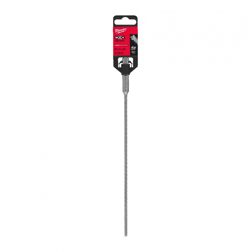 Бур SDS-PLUS MX4 MILWAUKEE, Ø5,0х265х200мм-4932478466