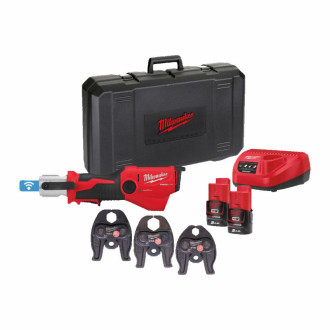 Обтискач гідравлічний акумуляторний для труб MILWAUKEE, M12 ONEHPT-202C V-SET2 (зарядний пристрій С12 С, 2 акумулятори М12 В2 2А-[articul]