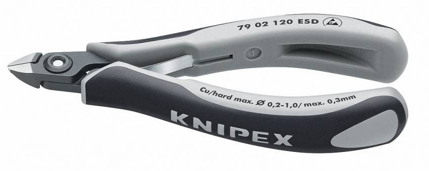 Прецизійні кусачки бокові для електроніки KNIPEX 79 02 120 ESD-79 02 120 ESD