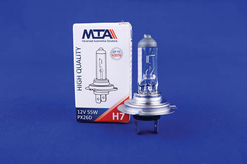 Лампа автомобільна H7 12V 55W PX26D (ближня/дальня, протитуманна) MTA-80715 HBC1