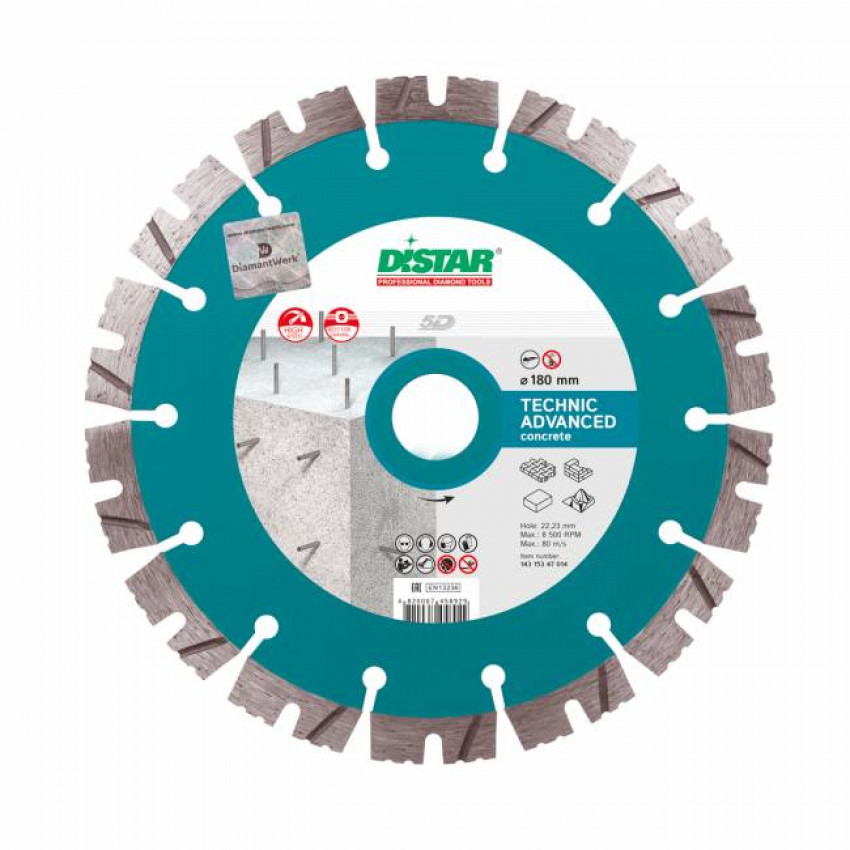 Круг алмазний вiдрiзний 1A1RSS/C3 180x2,6/1,8x12x22,23-14-HIT Technic Advanced-14315347014
