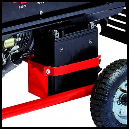 Бензиновий генератор Einhell, 230В/400В, 3300/5500 Вт, AVR, 4-х тактний, бак 25 л, макс. потужність 7 кВт, 2 розетки 220В, 1 розетка 400 В, синхронний, колеса, AVR, акумулятор для пуску в комплекті TC-PG 5500 WD-TC-PG 5500 WD