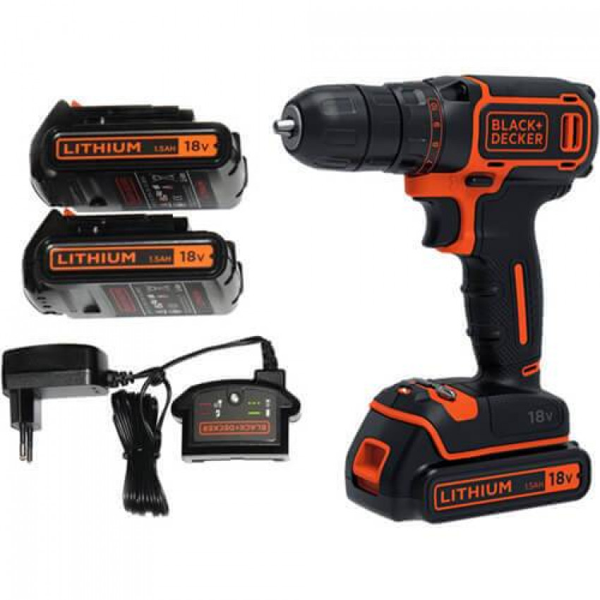 Дриль-шуруповерт акумуляторний BLACK DECKER BDCDC18B-BDCDC18B