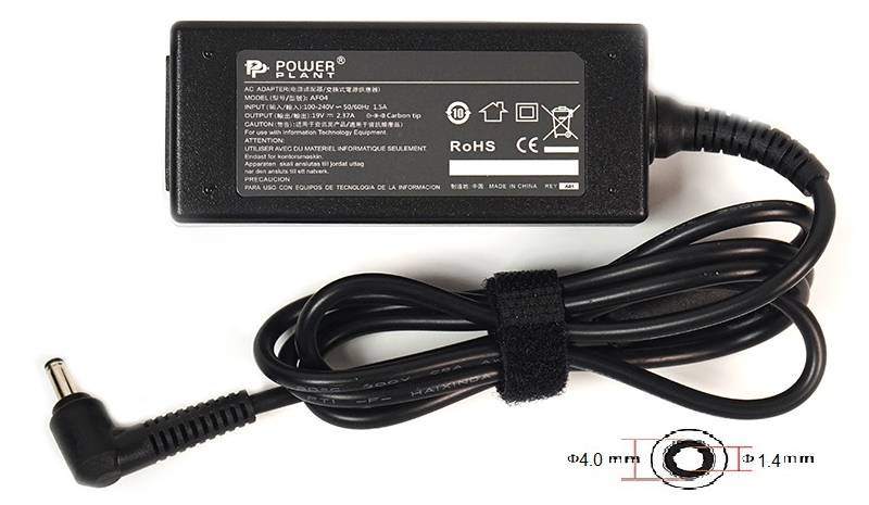 Адаптер для ноутбука PowerPlant ASUS 220V, 19V 45W 2.37A (4.0*1.4)-AS45F4014