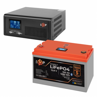 КРЖ LogicPower B1500 + літієва (LiFePO4) батарея 1280 Ватт (19408+37476 100 Ah)-[articul]