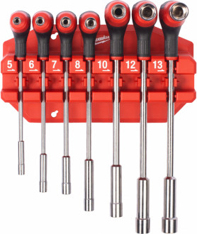 Набір ключів Г-образних с 6гр. головками MILWAUKEE з комфортною ручкою, (7шт) (5/6/7/8/10/12/13мм)-[articul]