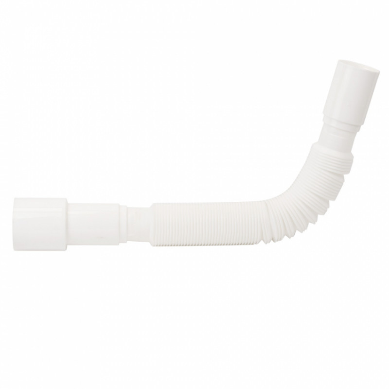 Сифон для кухонної мийки з нержавіючим випуском 3½" виводом під пральну машину, квадратним переливом і гнучким відведенням Ø40/50мм TAU (9842521)-9842521