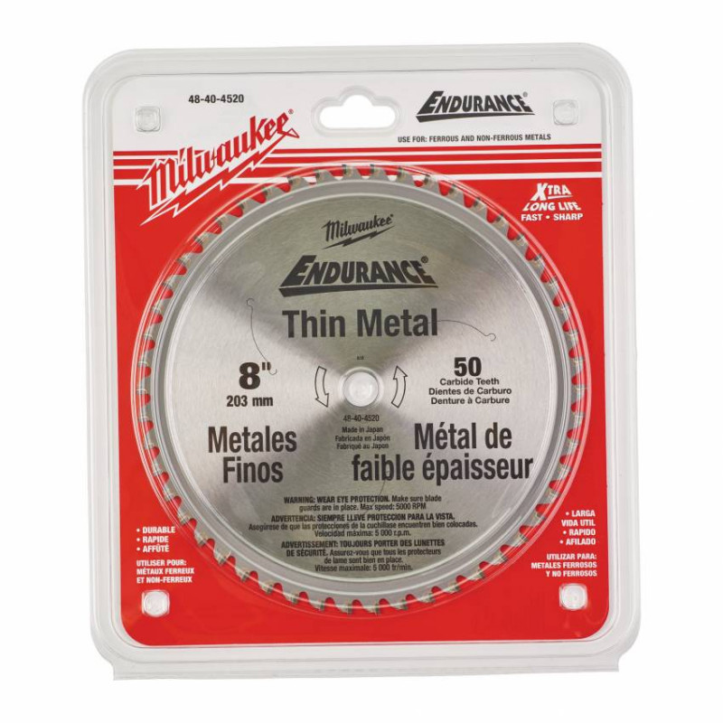 Диск пильний по металу MILWAUKEE, Ø203х15, 8мм, 50 зуб.-48404520