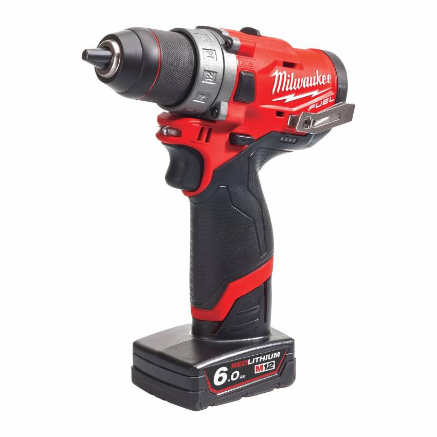 Дриль-шуруповерт акумуляторний MILWAUKEE, M12 FDD-202X, 37Нм (зарядний пристрій, 2 акум.Х 2Ач, HDкейс)-4933459816