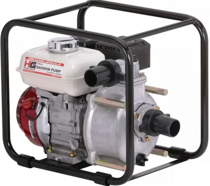 Мотопомпа Daishin SCR-80HGD, 80х80мм, HG170D, 4.0кВт/5,4к.с. (3600об/хв.), 163см3, 1000л/хв, 32м, 8м-